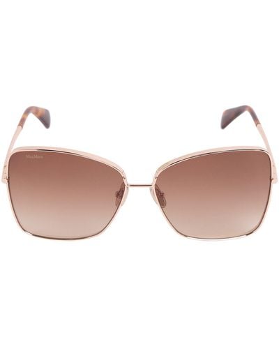 Max Mara Ton Squared Metal Sunglasses - Pink