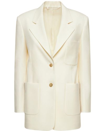 Palm Angels Blazer miami in misto lana - Bianco