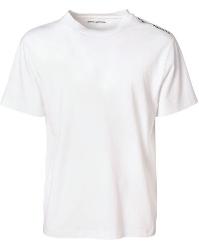 Rabanne Logo Print Cotton T-shirt - White