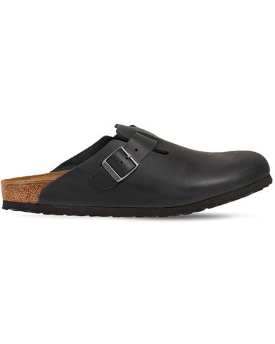 Birkenstock Boston Sfb Leather Sandals - Black