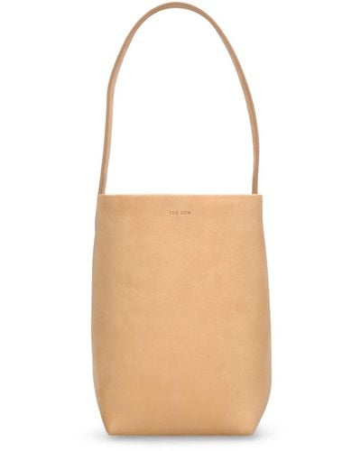 The Row Small N/s Park Leather Tote Bag - White