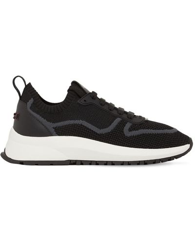 Bally 30mm Davyn Knit & Leather Trainers - Black