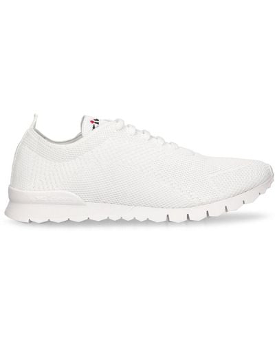 Kiton Sneakers low top in maglia - Bianco