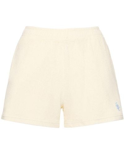 Sporty & Rich Shorts de rizo de algodón - Neutro