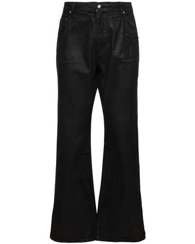 ANDERSSON BELL Jeans tripot in cotone spalmato - Nero