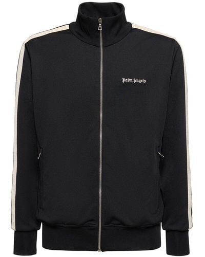 Palm Angels Track Jacket With Bands - Black