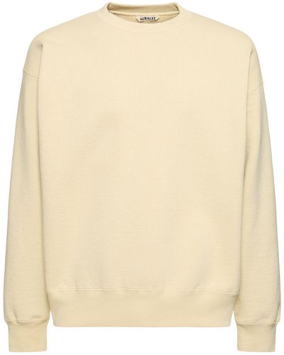 AURALEE Cotton Knit Sweatshirt - Natural