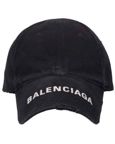 Balenciaga Logo Cotton Cap - Black