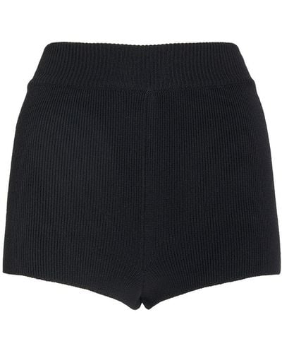 Ami Paris Adc Cotton Blend Mini Shorts - Black