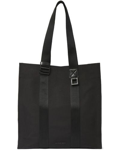 Jacquemus Le Cabas Cuerda Branded Shell Tote Bag - Black