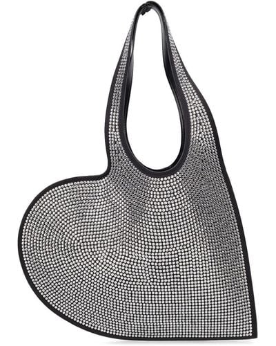 Coperni Mini Heart Embellished Shoulder Bag - Black