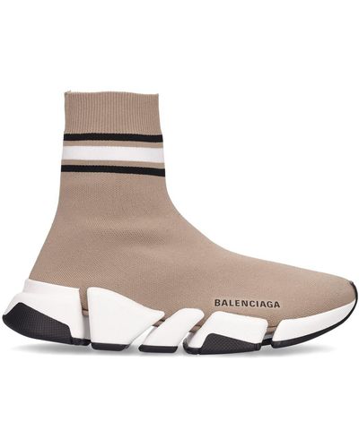 Balenciaga 30mm Speed 2.0 Knit Trainers - Natural