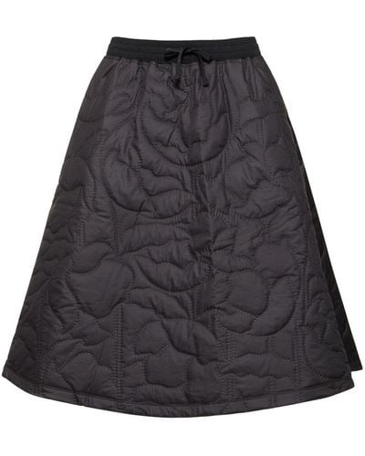 adidas Originals Quilted Drawstring Wide Skirt - Black
