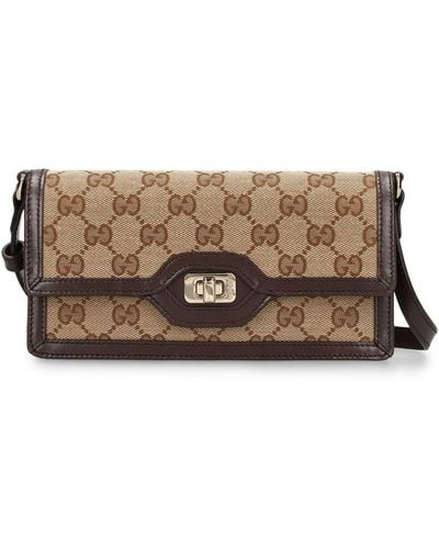 Gucci Mini gg Canvas Shoulder Bag - Brown