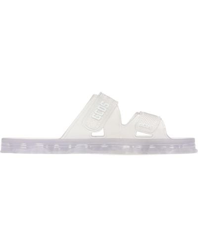 Gcds 10mm Hohe Sandalen Aus Gummi Mit Logo - Weiß