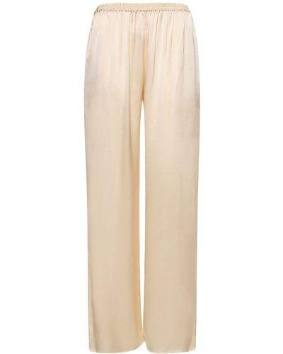 Matteau Relaxed Viscose Satin Trousers - Natural