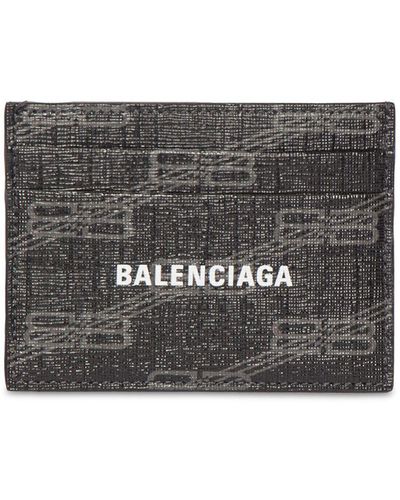 Balenciaga Kartenetui Aus Kunstleder - Grau