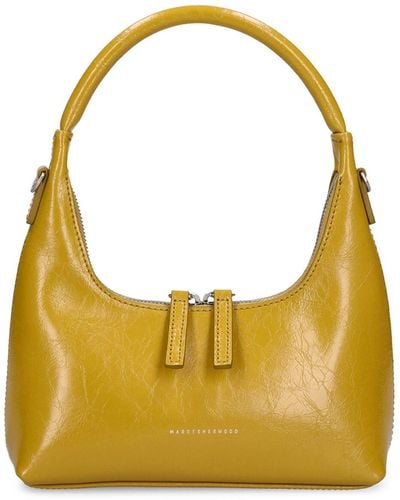 Marge Sherwood Mini Hobo Leather Shoulder Bag - Yellow