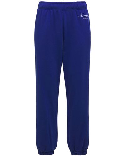 Jaded London Neutrals Cotton Sweatpants - Blue