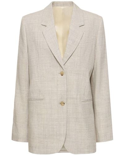 Totême Tailored viscose suit jacket - Neutro