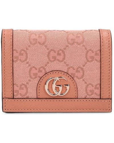Gucci Ophidia Canvas & Leather Wallet - Pink