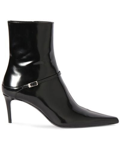 Saint Laurent 70Mm Vendome Leather Ankle Boots - Black