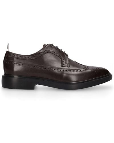 Thom Browne Chaussures à lacets en cuir longwing - Marron