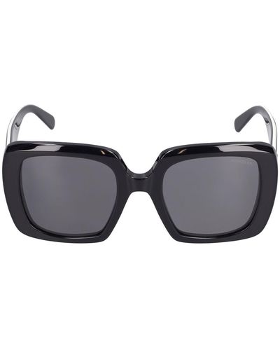 Moncler Blanche Squared Acetate Sunglasses - Black