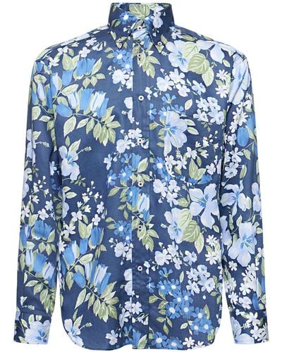 Tom Ford Floral Lyocell Fluid Fit Leisure Shirt - Multicolour