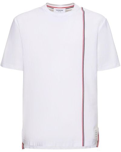 Thom Browne Camiseta de algodón - Blanco