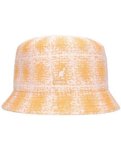 Kangol Grunge Plaid Bucket Hat - Orange
