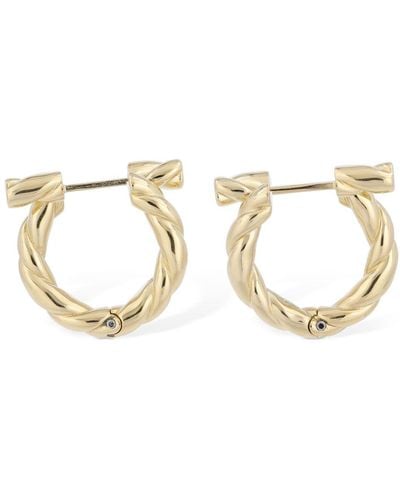 Ferragamo Torchbig Hoop Earrings - Metallic