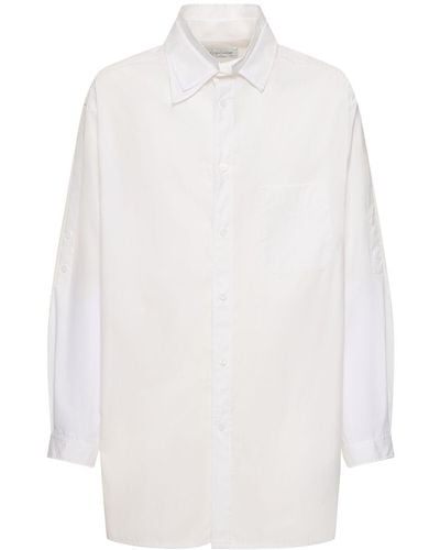 Yohji Yamamoto A-chain Stitch 3-layer Cotton Shirt - White