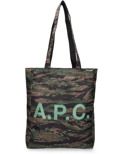 A.P.C. Lou Reversible Nylon Tote Bag - Black