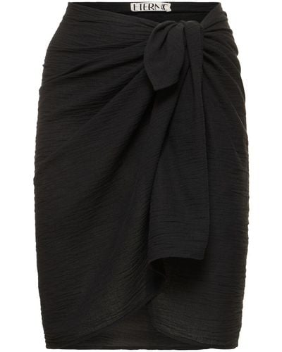 ÉTERNE Mini-sarong Aus Baumwolle "esme" - Schwarz