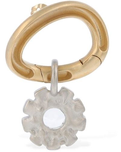 Maison Margiela Bicolor Crystal Flower Mono Earring - Metallic