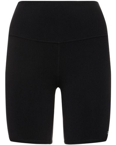 Alo Yoga Short cycliste en tissu technique taille haute - Noir