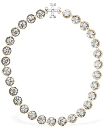 Tory Burch Crystal Necklace - Metallic