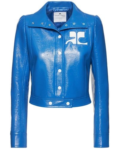 Courreges Giacca in vinile - Blu