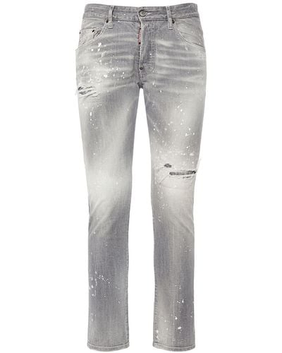 DSquared² Jeans Aus Stretch-baumwolldenim "skater" - Grau