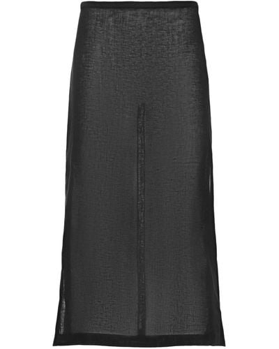 Michael Kors Crepe Side Slit Midi Skirt - Grey