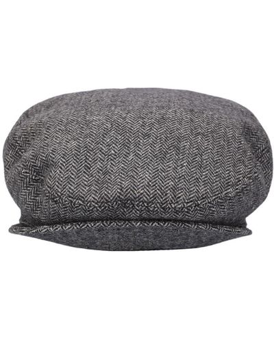 Dolce & Gabbana Gray Virgin Wool Logo Fedora Trilby Cappello Hat