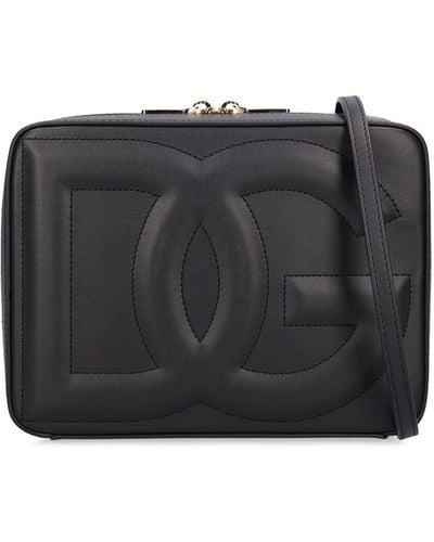 Dolce & Gabbana Grand sac en cuir à logo - Noir