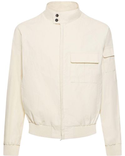 Ferragamo Zipped Linen Jacket - White