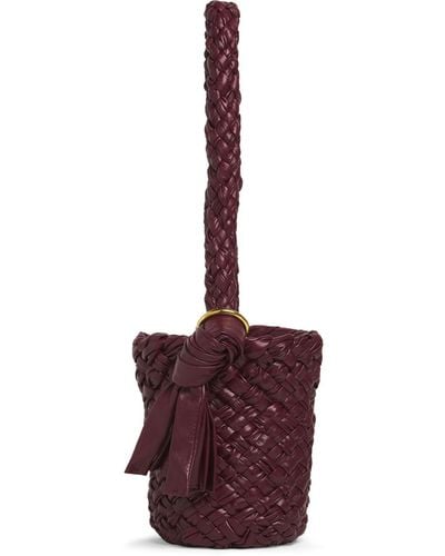 Bottega Veneta Kalimero Leather Shoulder Bag - Purple