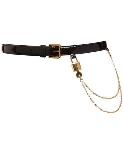 Dolce & Gabbana Patent Leather Belt - Black