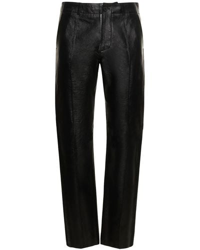 Versace Pantalon en cuir - Noir