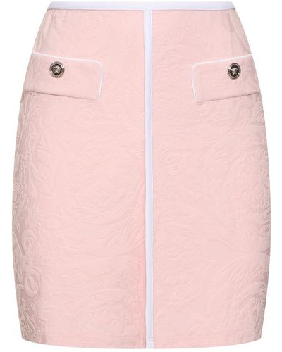Versace Baroque Jacquard Terry Beach Skirt - Pink