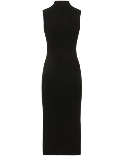 Reformation Vestito midi ida in maglia di cashmere - Nero