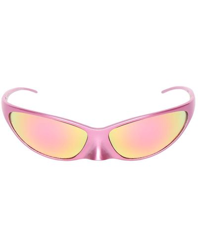 Balenciaga Sonnenbrille Aus Metall "bb0349s" - Pink
